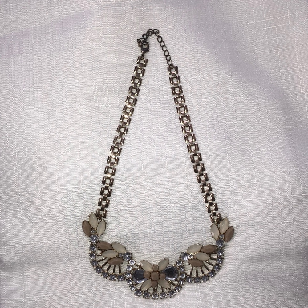 Neutral Statement Necklace - Picture 2 of 3
